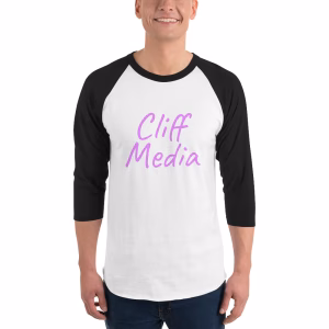 Cliff Media 3/4 sleeve Baseball T-shirt